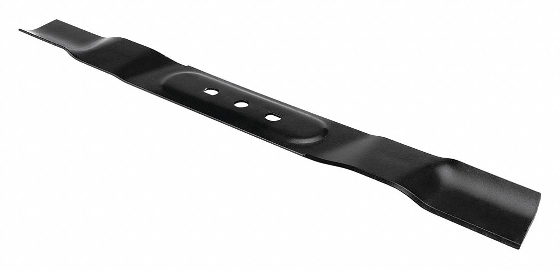 Lawn Mower Blade: 7/16 in Dia, 18 in Wd, 18 in Lg, Compatible with: Makita XML03