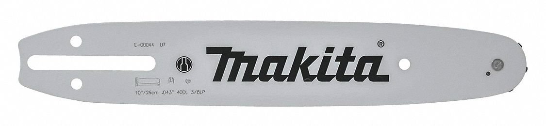 Guide Bar: 10 in Compatible Bar Lg, 3/8 in, 0.04 in Gauge, 40 Links