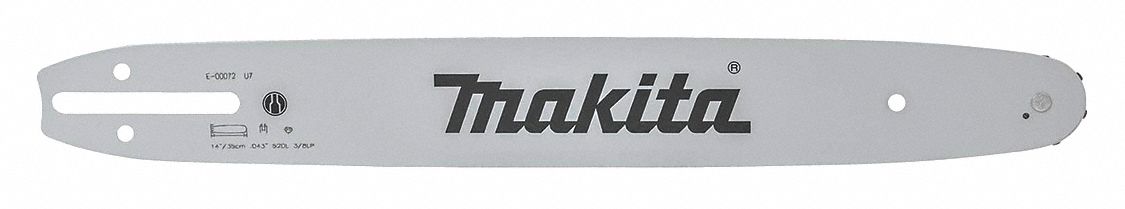 Guide Bar: 14 in Compatible Bar Lg, 3/8 in, 0.05 in Gauge, 52 Links