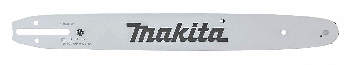 Guide Bar: 16 in Compatible Bar Lg, 3/8 in, 0.04 in Gauge, 56 Links