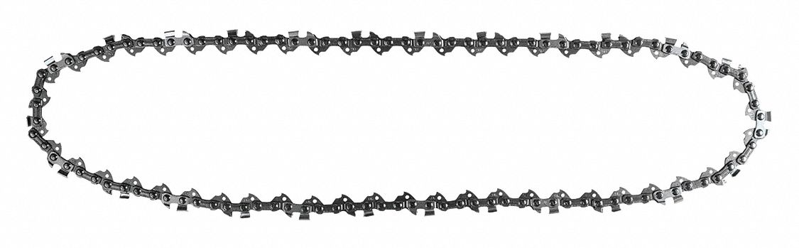 Chainsaw Chain: 14 in Compatible Bar Lg, 3/8 in, 0.04 in Gauge, 52 Links, 4 1/2 mm File Size
