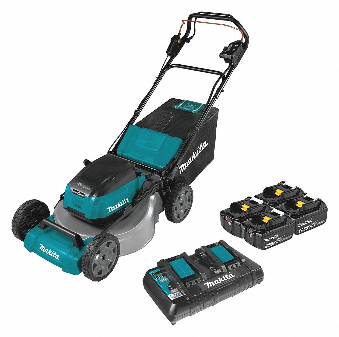 MAKITA, SelfPropelled with Variable Speed, 21 in Cutting Wd, Lawn