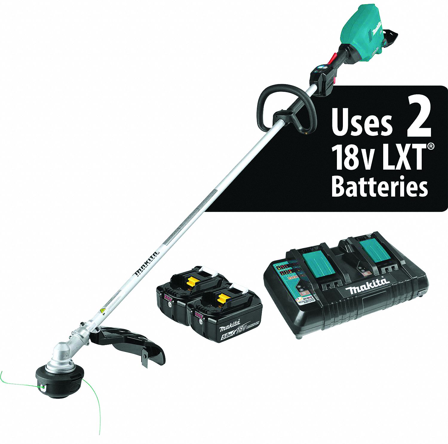 MAKITA, Battery, 17 in, String Trimmer Kit 60HZ10XRU18PT Grainger