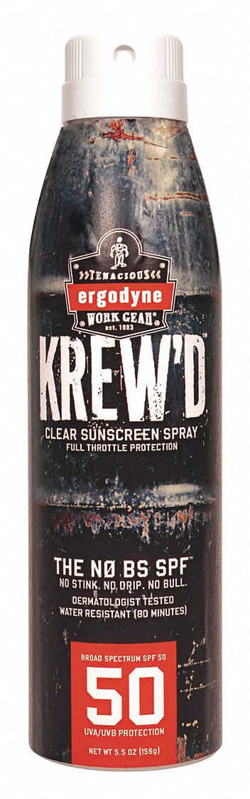 Sunscreen: Spray, Spray Bottle, 5.5 oz, 1 Count, SPF 50