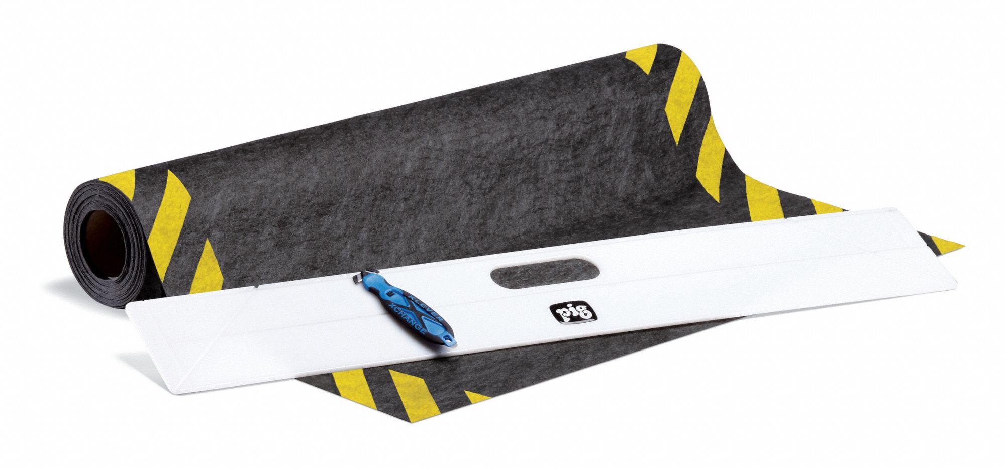 Sorbent Pad: 25 ft x 36 in, Black, Polypropylene, 2 gal Volume Absorbed per Pkg.