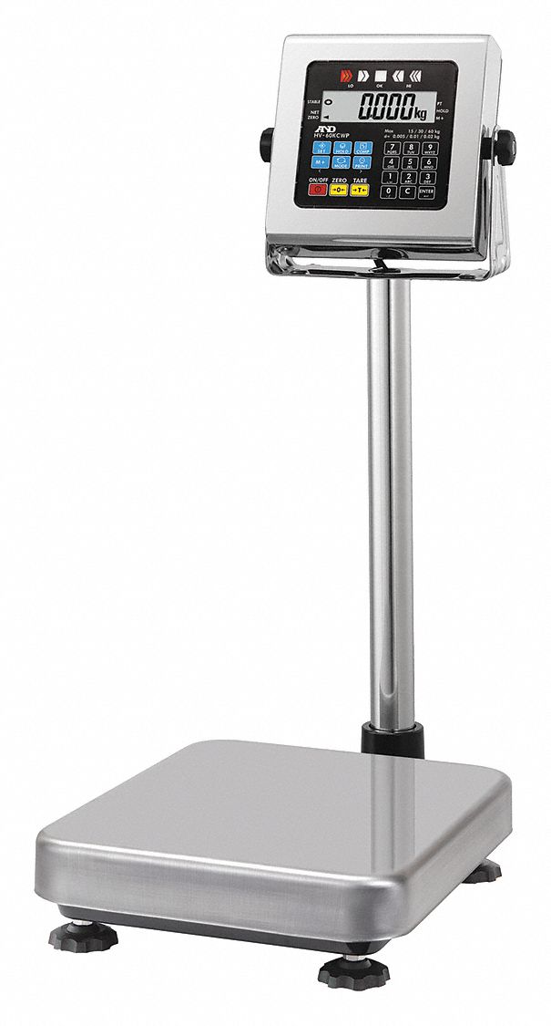 Bench Scale: 150 lb Wt Capacity, 16 3/4 in Weighing Surface Dp, gr/lb/lb/oz, Digital