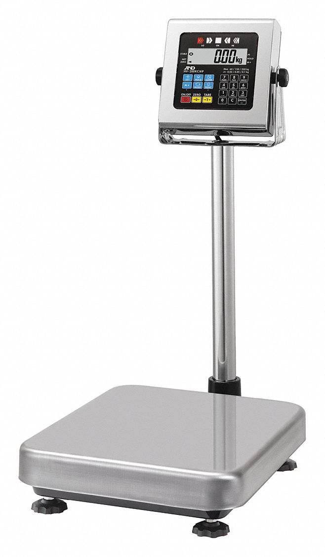 Bench Scale: 500 lb Wt Capacity, 20 7/8 in Weighing Surface Dp, gr/lb/lb/oz, Digital