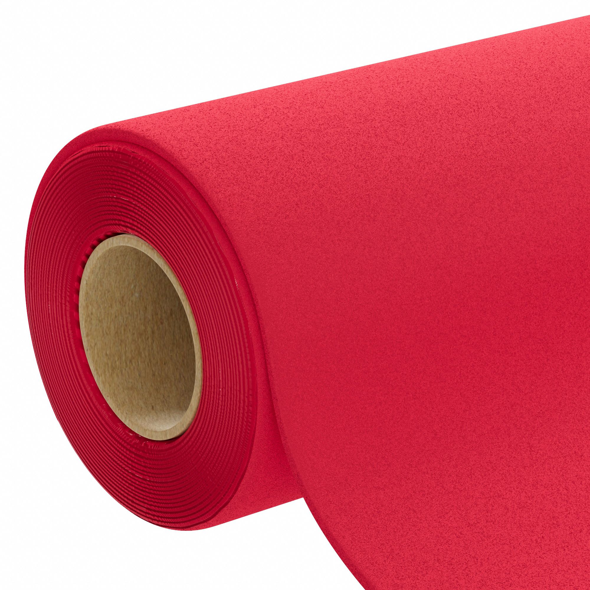 Foam Roll: Std, 1/16 in Thick, 36 in x 30 ft, Red, Closed Cell, Plain, -100°F to 500°F, Textured