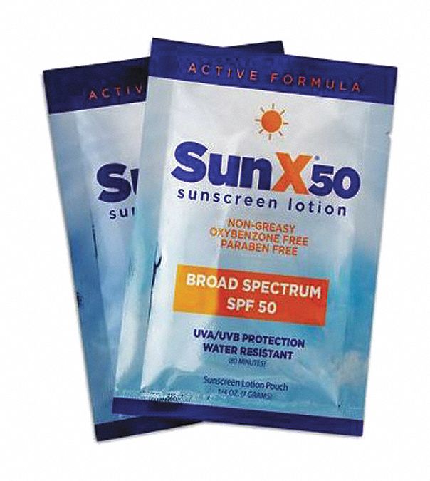 SUNX, 300, PK, Sunscreen Pouch 60JJ3418914G Grainger