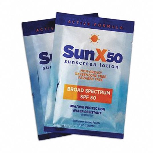 SUNX Sun X 50 Sunscreen Pouch 60JJ3818918G Grainger