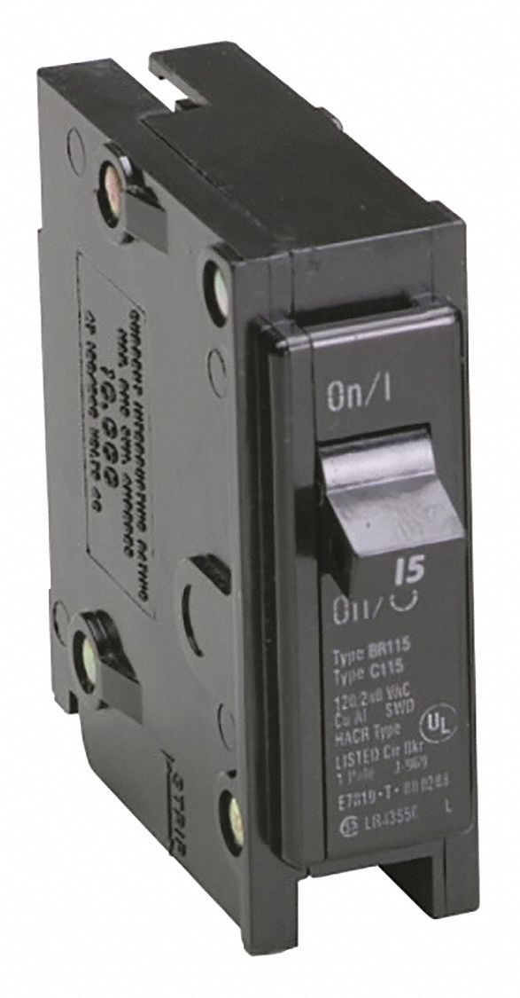 EATON Circuit Breaker, Amps 15 A, Circuit Breaker Type Standard, Number