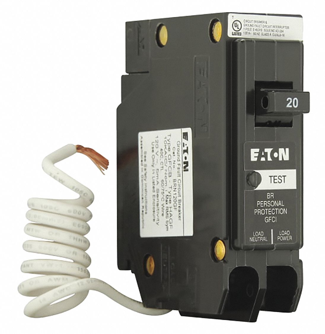 EATON, 20 A, 120/240V AC, Circuit Breaker - 60JL43|BRN120GF - Grainger