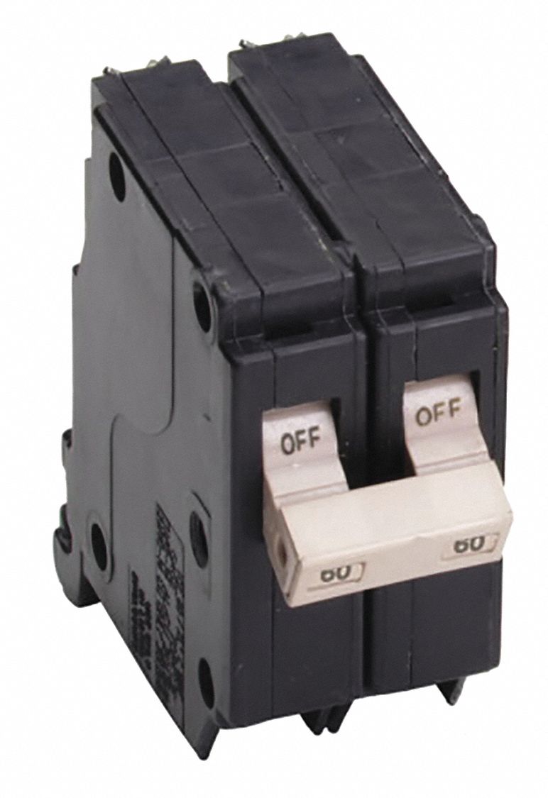 Circuit Breaker: 60 A, 120/240V AC, Single Phase, 10kA at 120/240V AC, Type CH Loadcenters