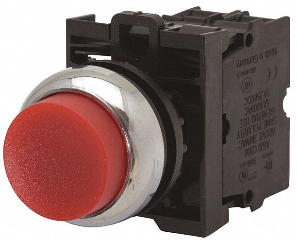 Illuminated Push Button: Illuminated, Extended Profile, Non-Metallic, 22 mm, 1NO/1NC