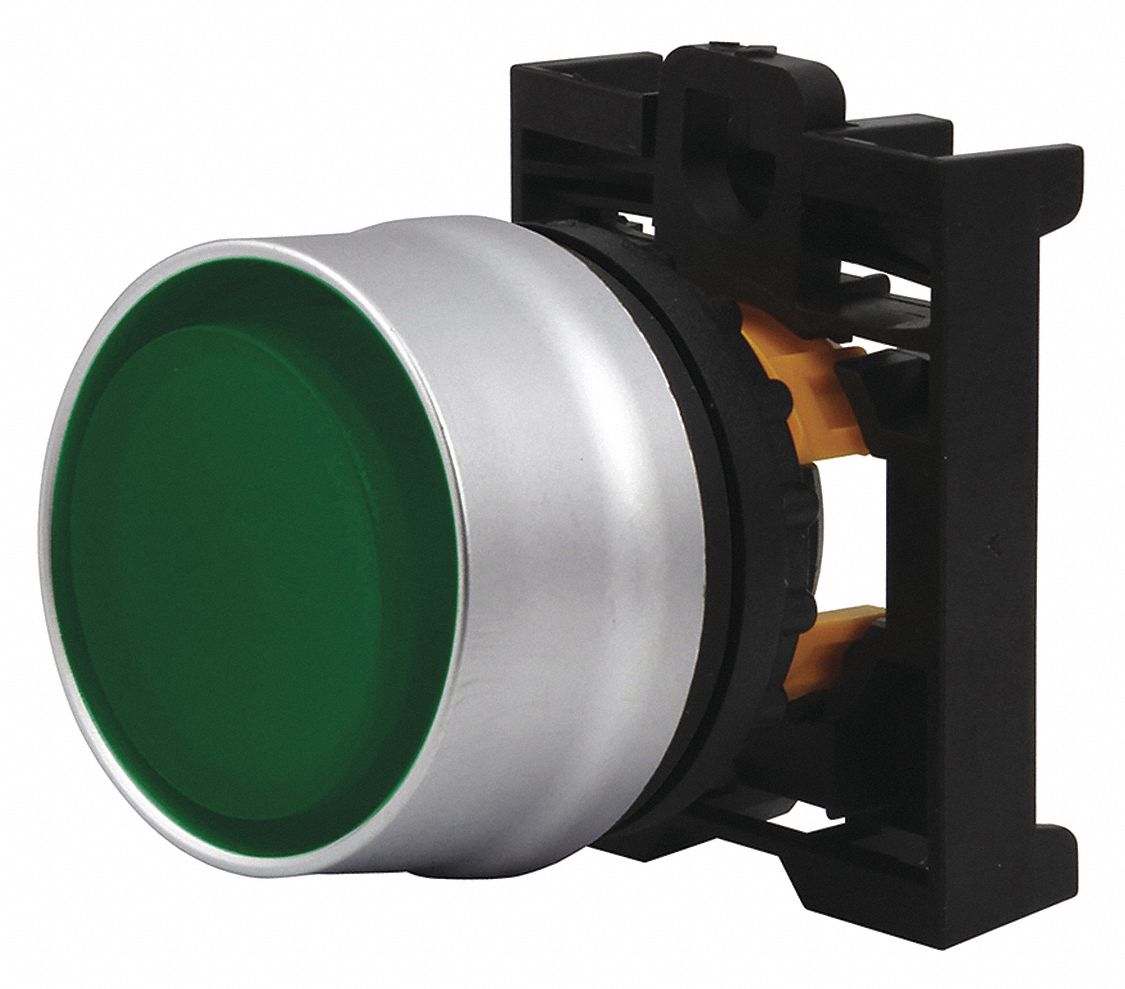 ExtendedPushButton, Green, Non-Illum, 22mm