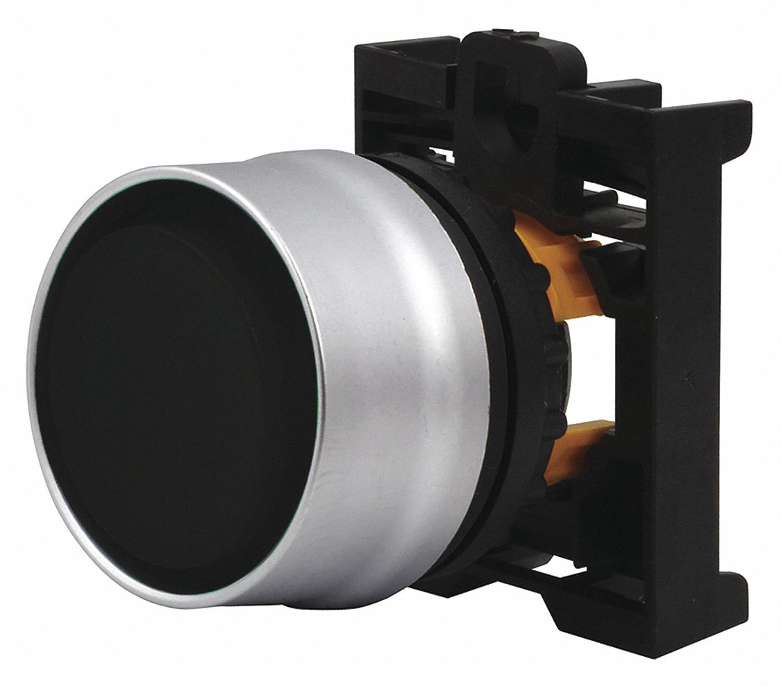 ExtendedPushButton, Black, Non-Illum, 22mm