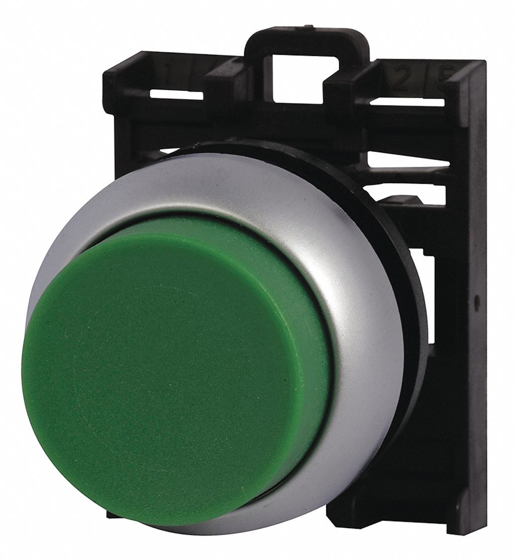 ExtendedPushButton, Green, Non-Illum, 22mm