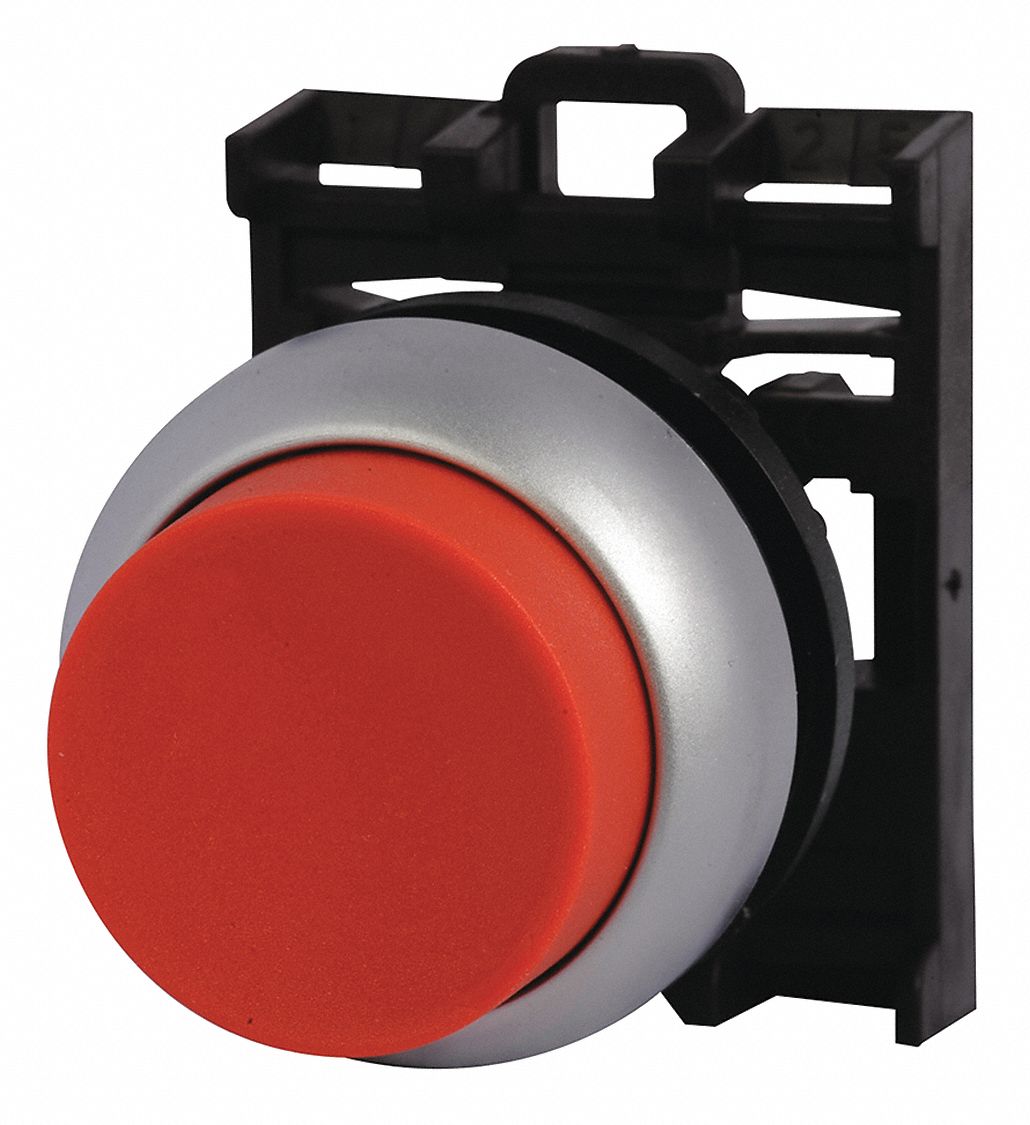 Extended Push Button, Red, Non-Illum, 22mm