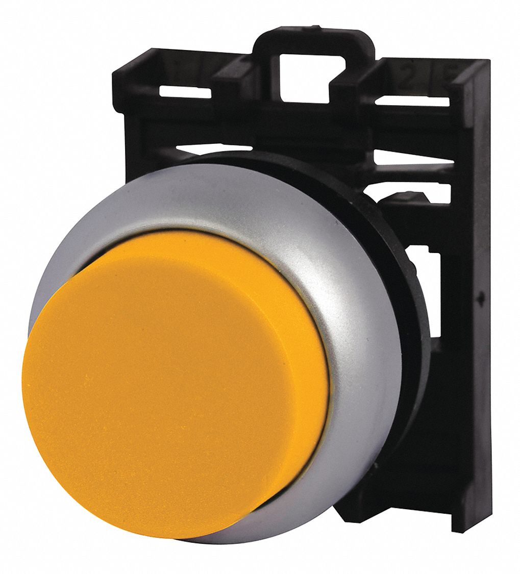 ExtendedPushButton, Yellow, Non-Illum, 22mm