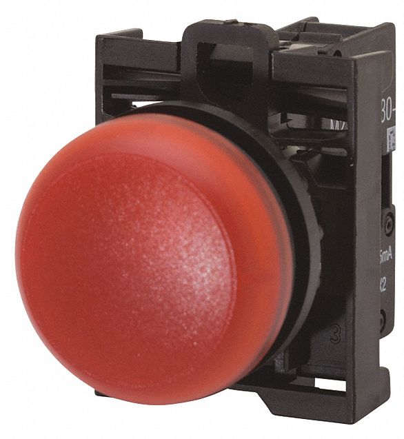 Indicating Light: 22 mm Panel Mounting Size, Red, LED, 264 V AC/DC Max Volt Rating (Supply)