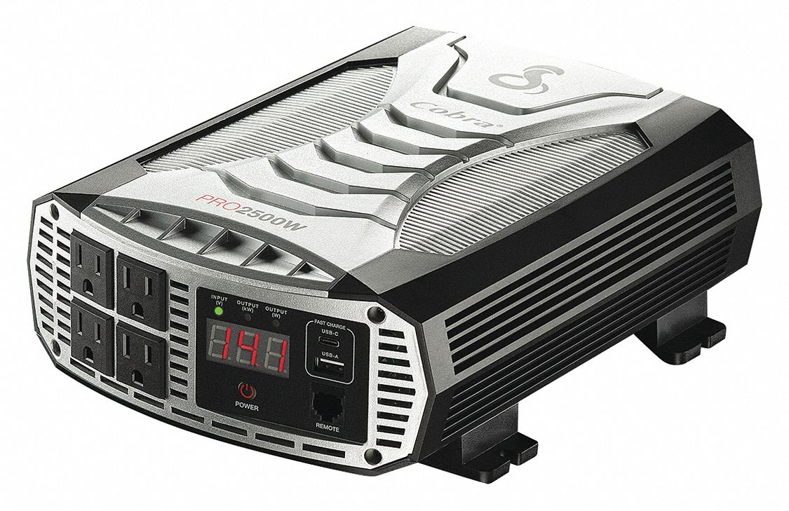 Inverter: Modified Sine Wave, Input Terminals, 2,500 W Continuous Output Power, 6 Outlets