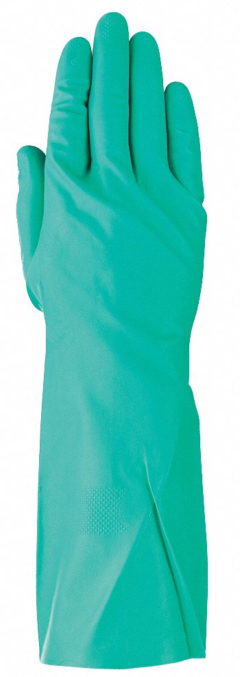 CHEMICAL RESISTANT GLOVES,GREEN,PR