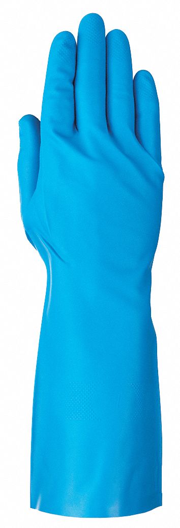 CHEMICAL RESISTANT GLOVES,BLUE,SZ 10,PR