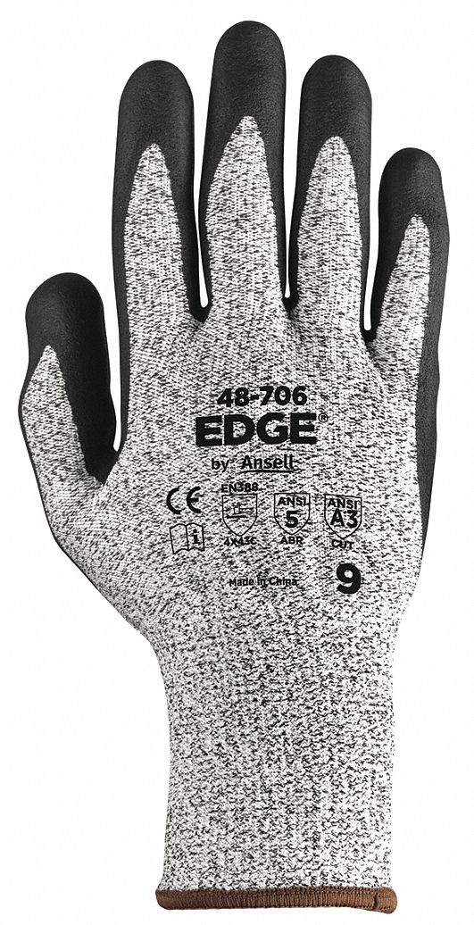 Glove, Grey, 60JU39,