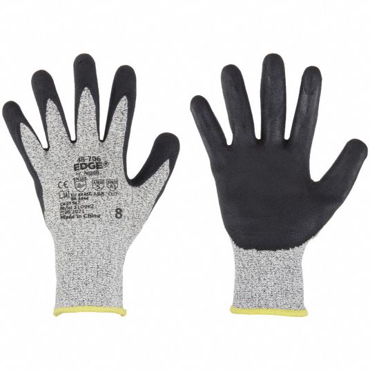 A6 Cut Resistant Gloves, Made in USA, Size L, 6 Pairs, 1026368