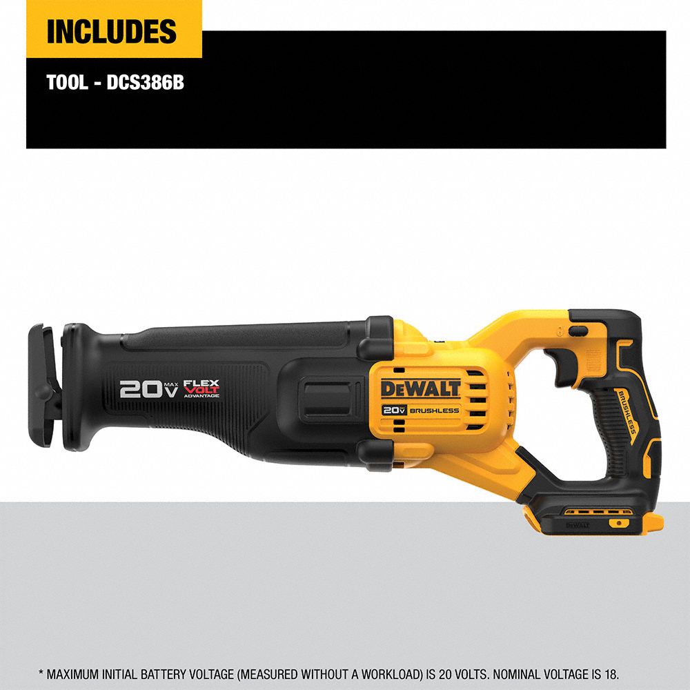 DEWALT Reciprocating Saw: 1 1/8 in Stroke Lg, 3,000 Max. Strokes per ...