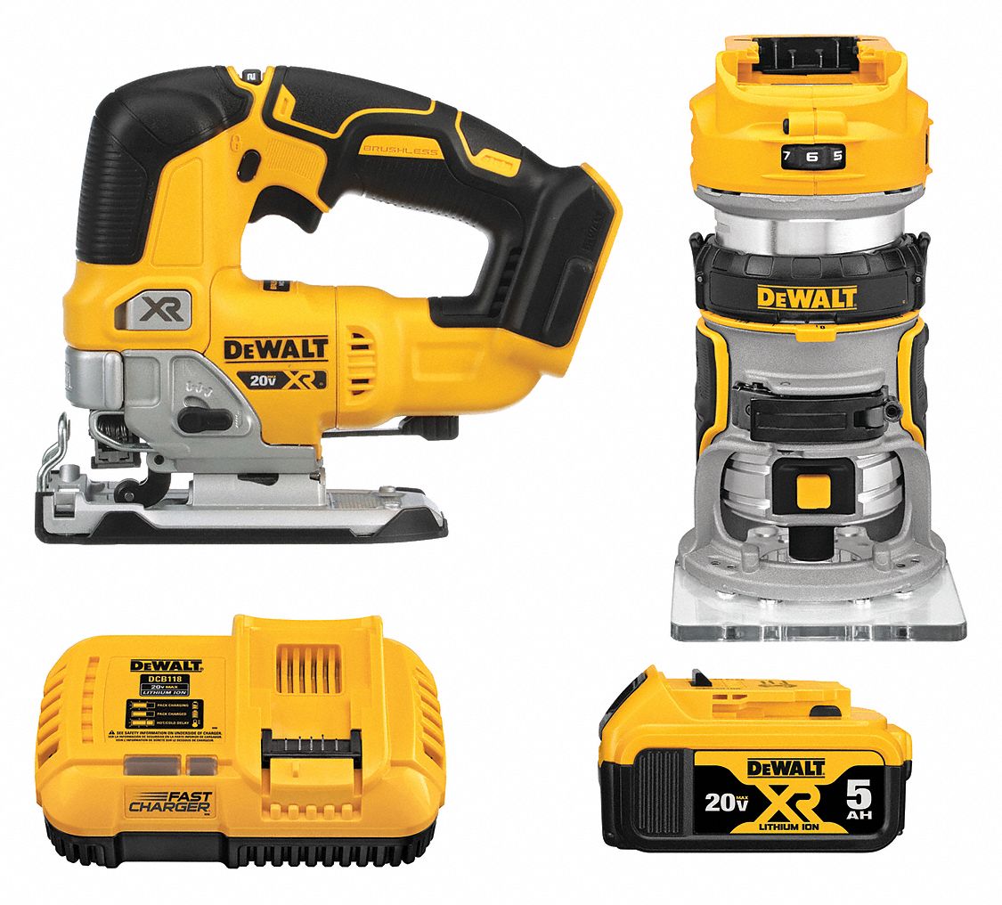 Forudsige boksning kasseapparat DEWALT, 20V DC Volt, 2 Tools, Cordless Tool Combination Kit -  60KA39|DCK201P1 - Grainger