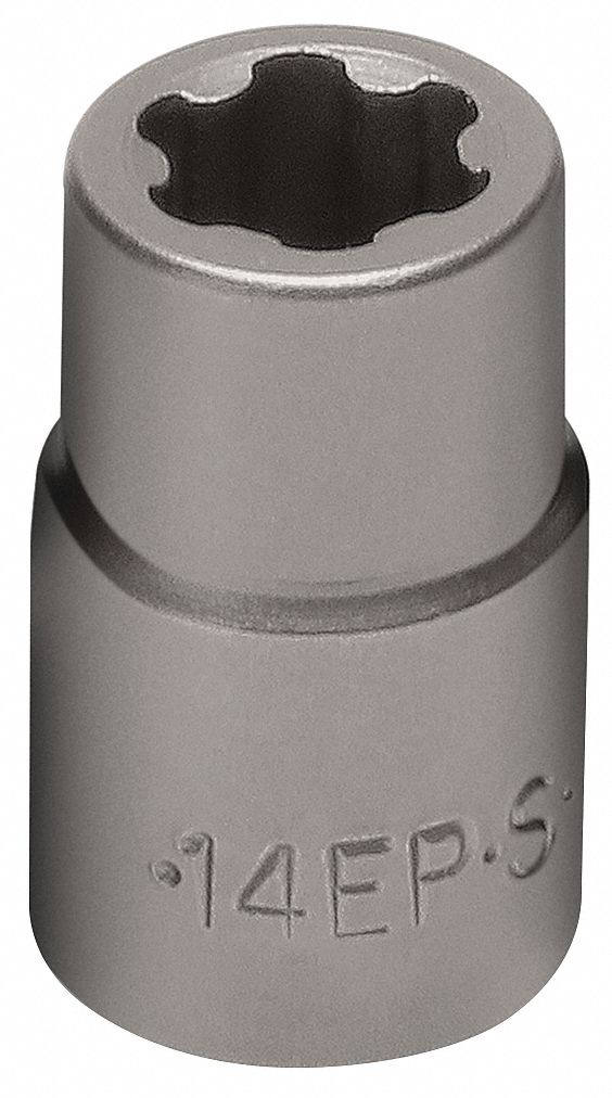 Nonsparking Socket: 3/8 in Drive Size, EP14 Socket Size, 6-Point, Std