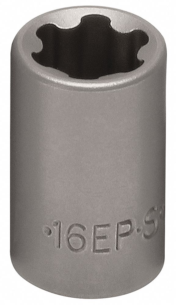 Nonsparking Socket: 3/8 in Drive Size, EP16 Socket Size, 6-Point, Std