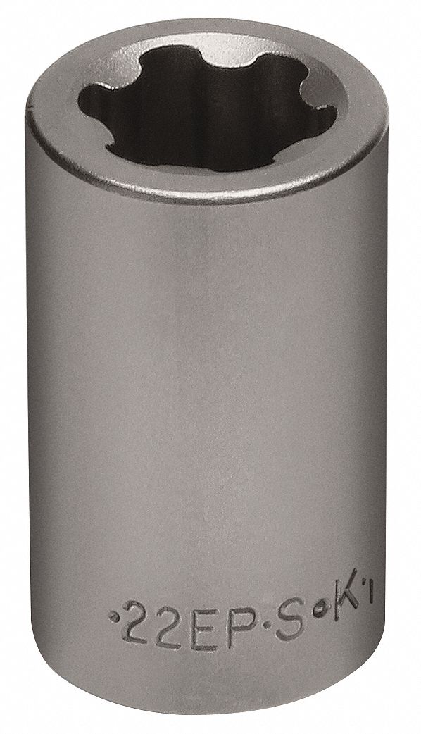 Nonsparking Socket: 1/2 in Drive Size, EP22 Socket Size, 6-Point, Std