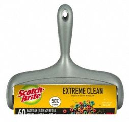 Lint Roller: 60 Sheets, 12 5/8 in Sheet Lg, 8 in Sheet Wd, White