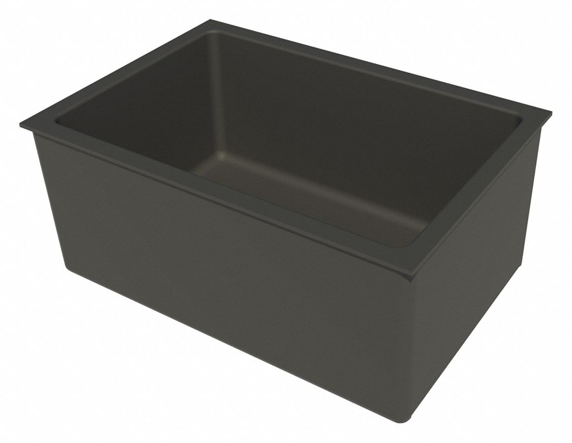 Instock, Rectangular, Epoxy DropIn Sink 60KE03GRD30 Grainger