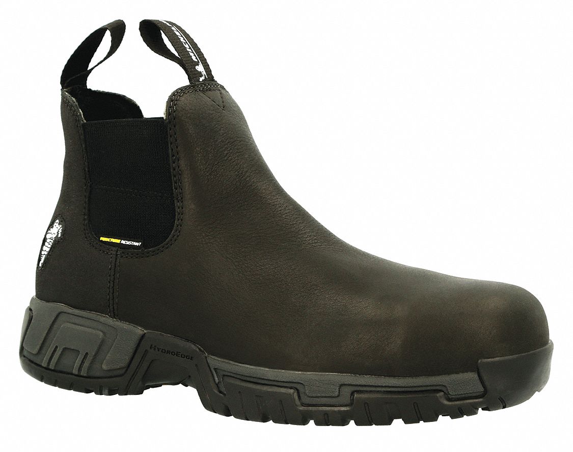 MICHELIN Chelsea Boot, 10, W, Men's, Black, Alloy Toe Type 60KE84