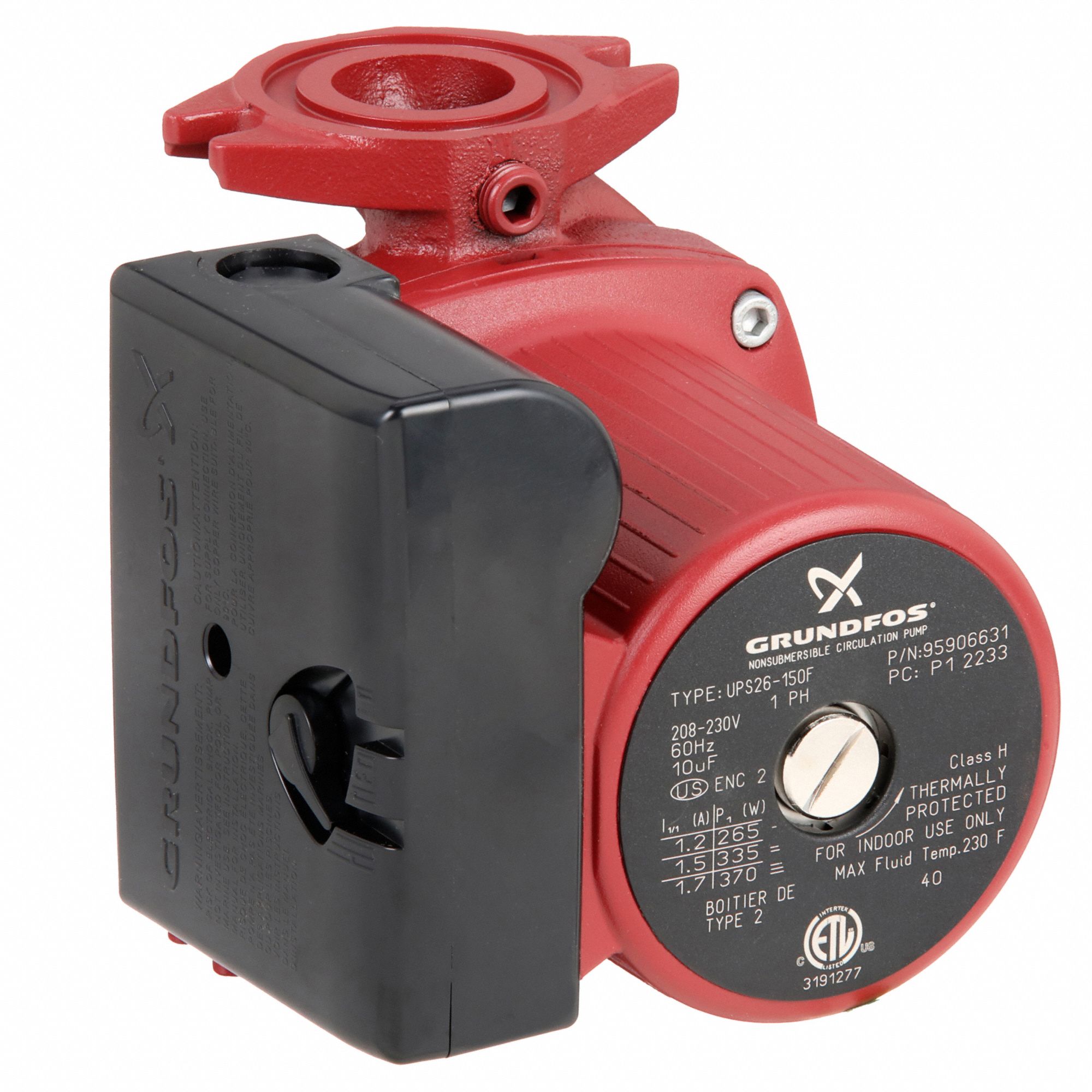 Multi-Speed, Grundfos, Flanged, Hydronic Circulating Pump - 60KF14 ...