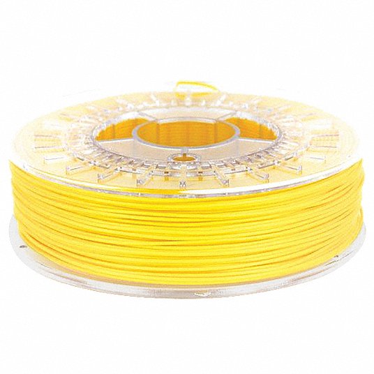 3D Printing Filament: Signal Yellow, 1.75 mm Dia, 383°F (195°C) Min. Extrude Temp