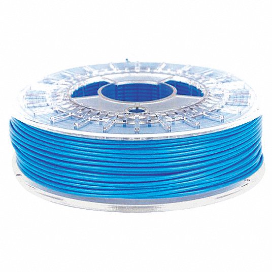 3D Printing Filament: Sky Blue, 1.75 mm Dia, 383°F (195°C) Min. Extrude Temp, 0.75 kg Wt