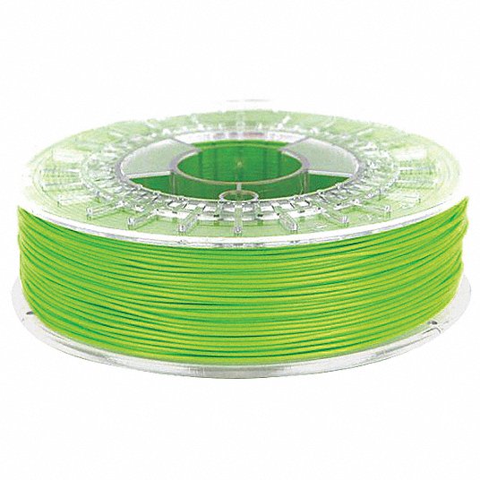 3D Printing Filament: Intense Green, 1.75 mm Dia, 383°F (195°C) Min. Extrude Temp