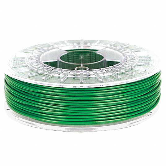 3D Printing Filament: Leaf Green, 3 mm Dia, 383°F (195°C) Min. Extrude Temp, 0.75 kg Wt