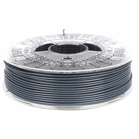 3D Printing Filament: Blue Gray, 1.75 mm Dia, 383°F (195°C) Min. Extrude Temp, 0.75 kg Wt