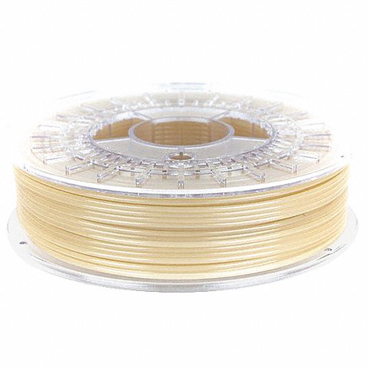 3D Printing Filament: Natural, 1.75 mm Dia, 383°F (195°C) Min. Extrude Temp, 0.75 kg Wt