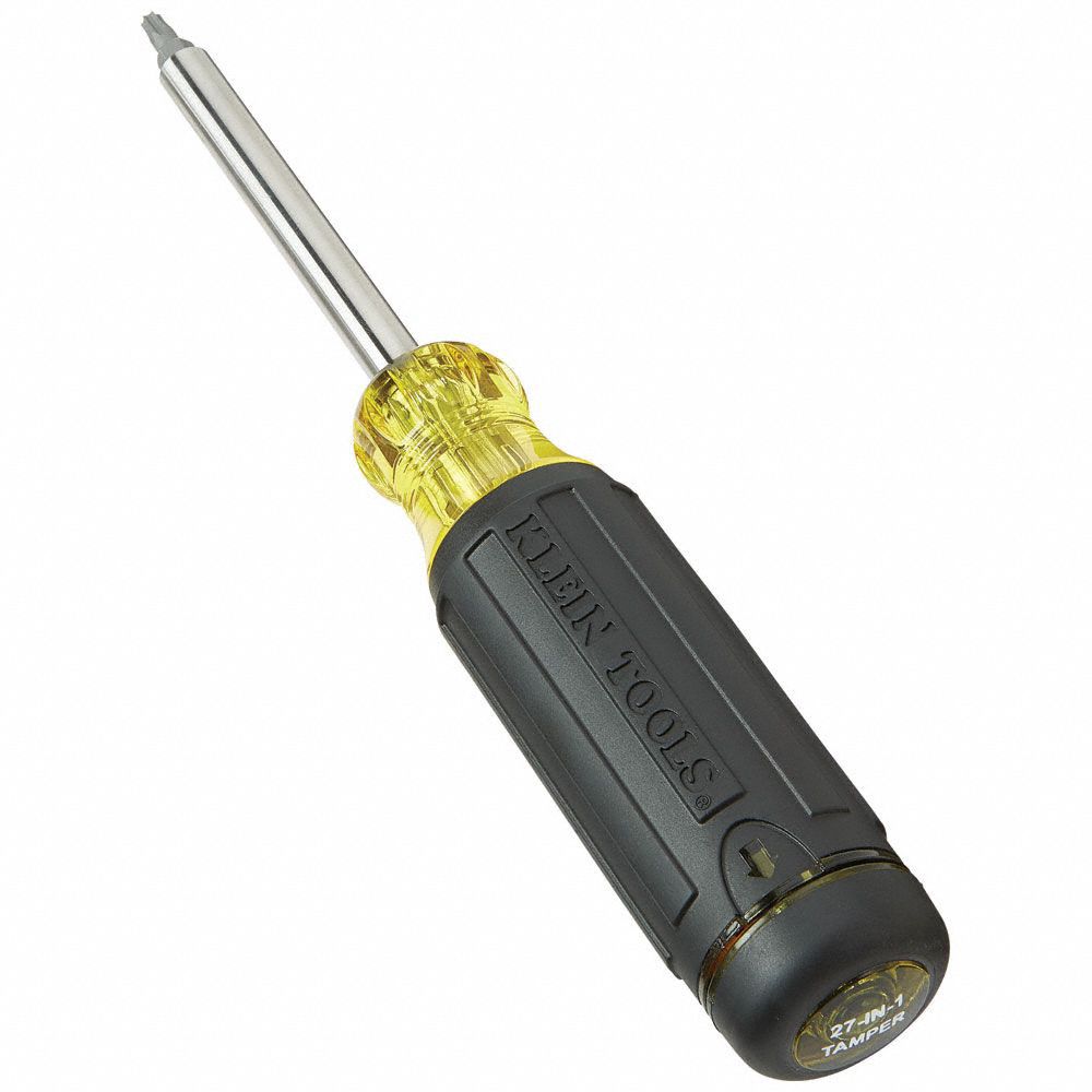 KLEIN TOOLS Multi-Bit Screwdriver: 26 Tips, 8 1/2 in Overall Lg ...