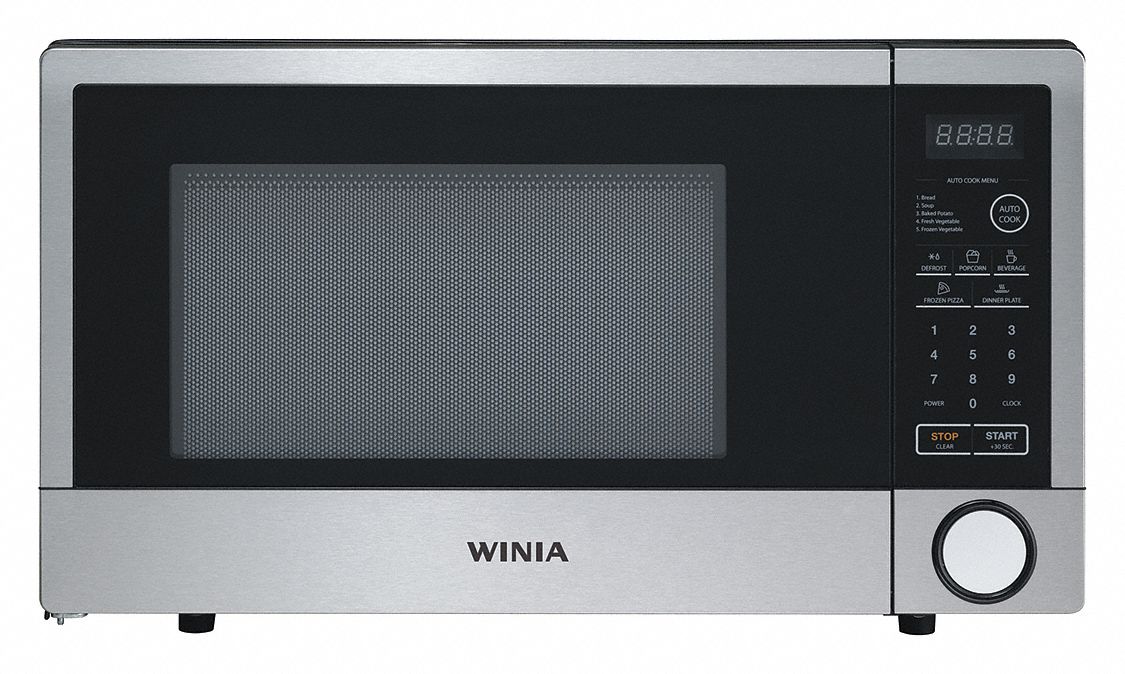 Microwave: Stainless Steel, 1.1 cu ft Oven Capacity, 1,000 W Cooking Watt, 10 Power Levels