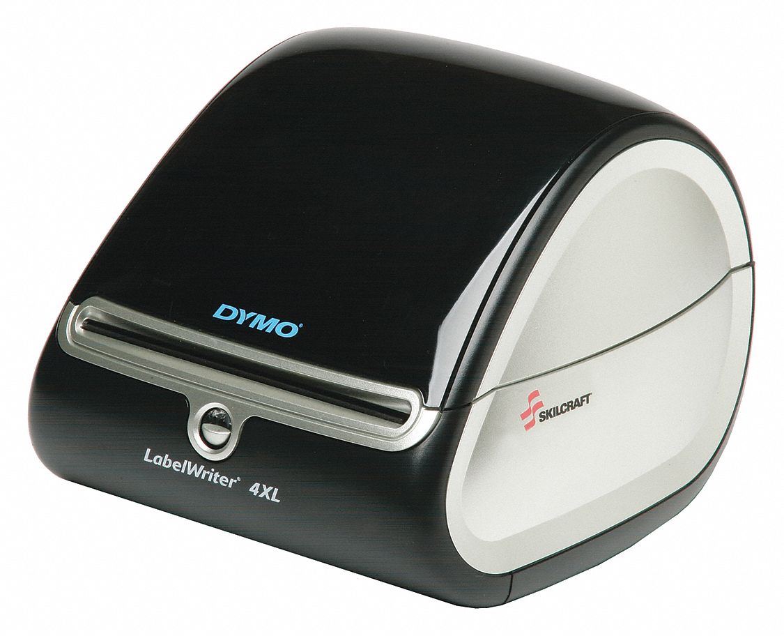 SKILCRAFT Desktop Label Printer PC Connected, Single Color, Thermal Transfer, 4 in Max. Label