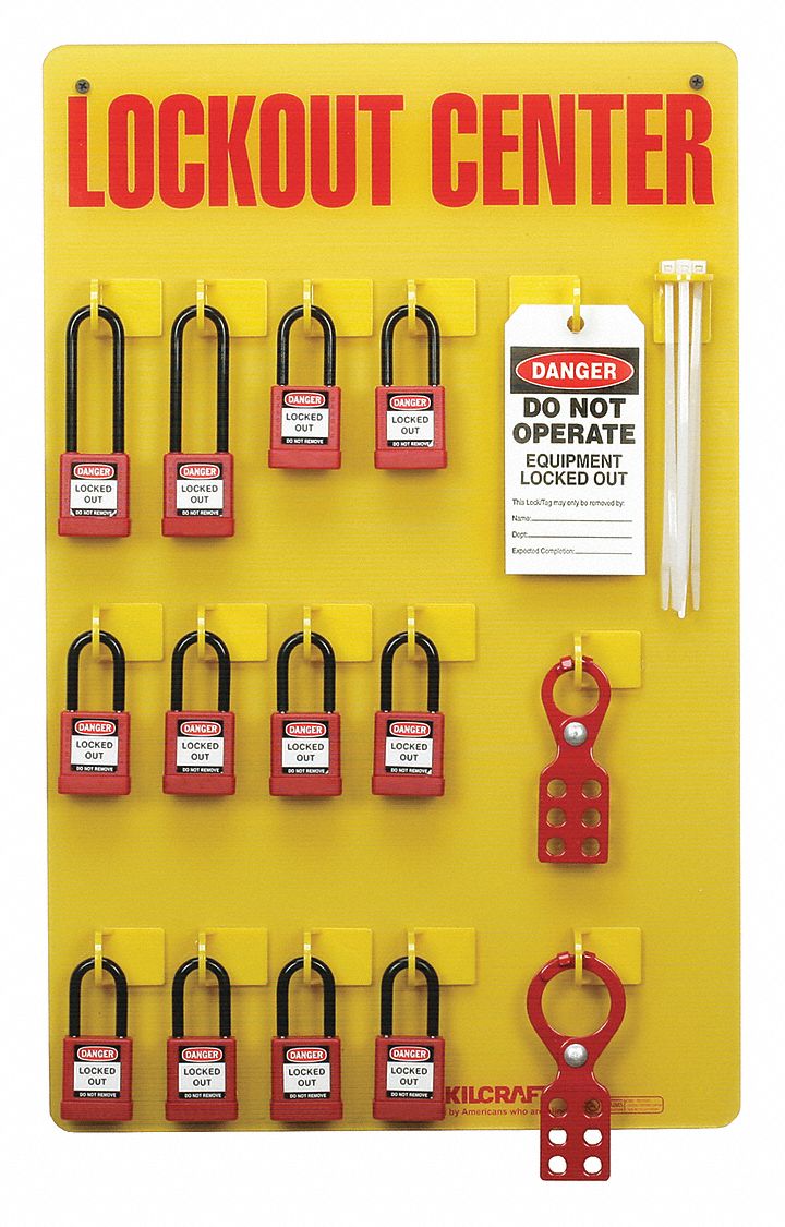 Lock Station 12: 46 Components Included, Gen, Lockout Station, Keyed Different Padlocks