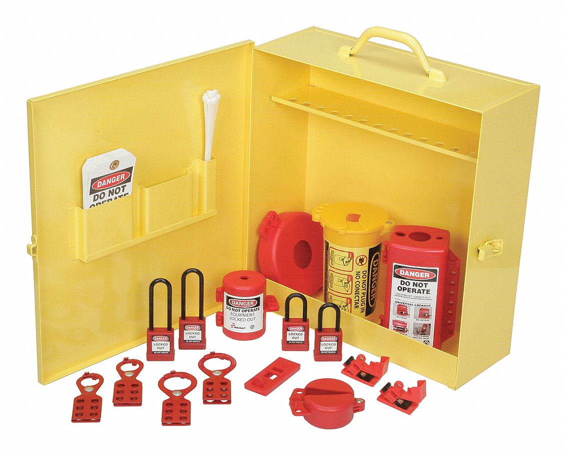 Lockout Station Cabinet: 41 Components Included, Electrical/Valve, Lockout Station
