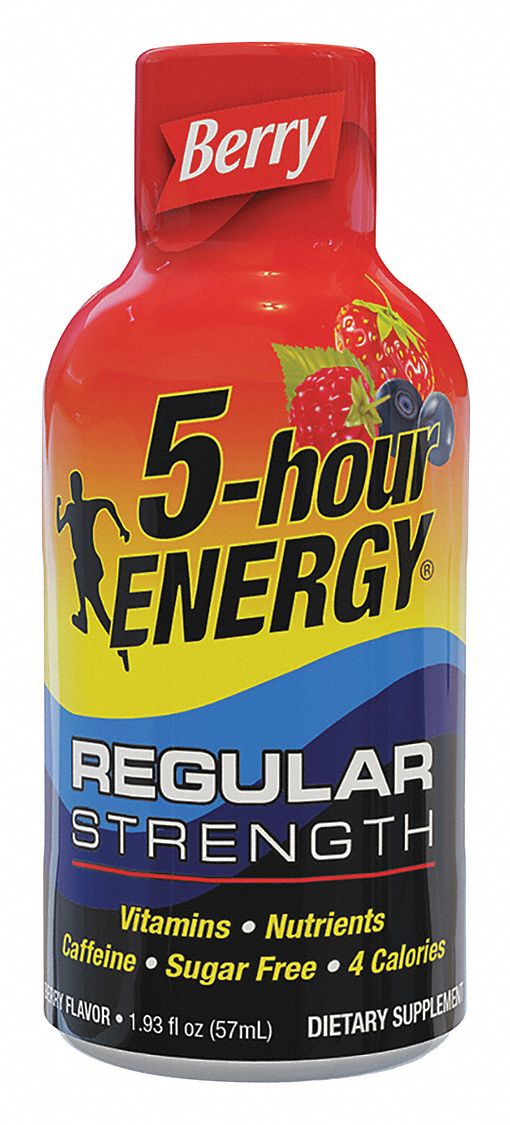 5 HOUR ENERGY Energy Shot Caffeinated, Berry, Bottle, 1.93 oz Pack Wt